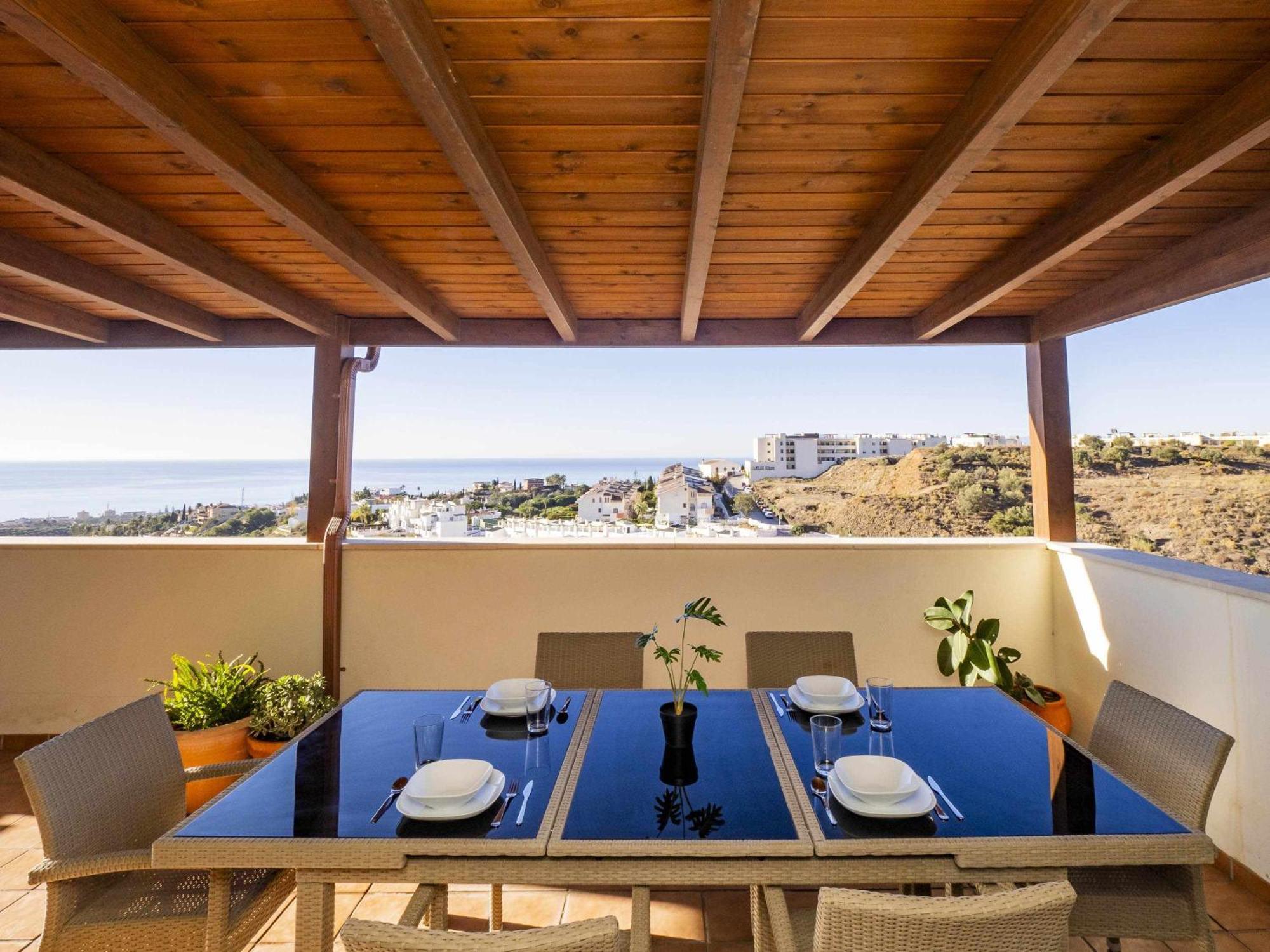 شقة Atico Con Vistas Al Mar Piscina Y Parking مالقة المظهر الخارجي الصورة