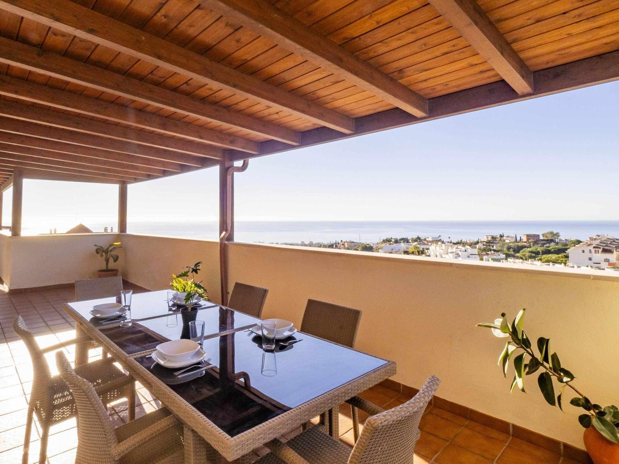 شقة Atico Con Vistas Al Mar Piscina Y Parking مالقة المظهر الخارجي الصورة